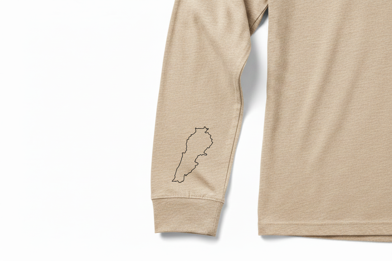 Beige Sleeve Cuff - Lebanon Map
