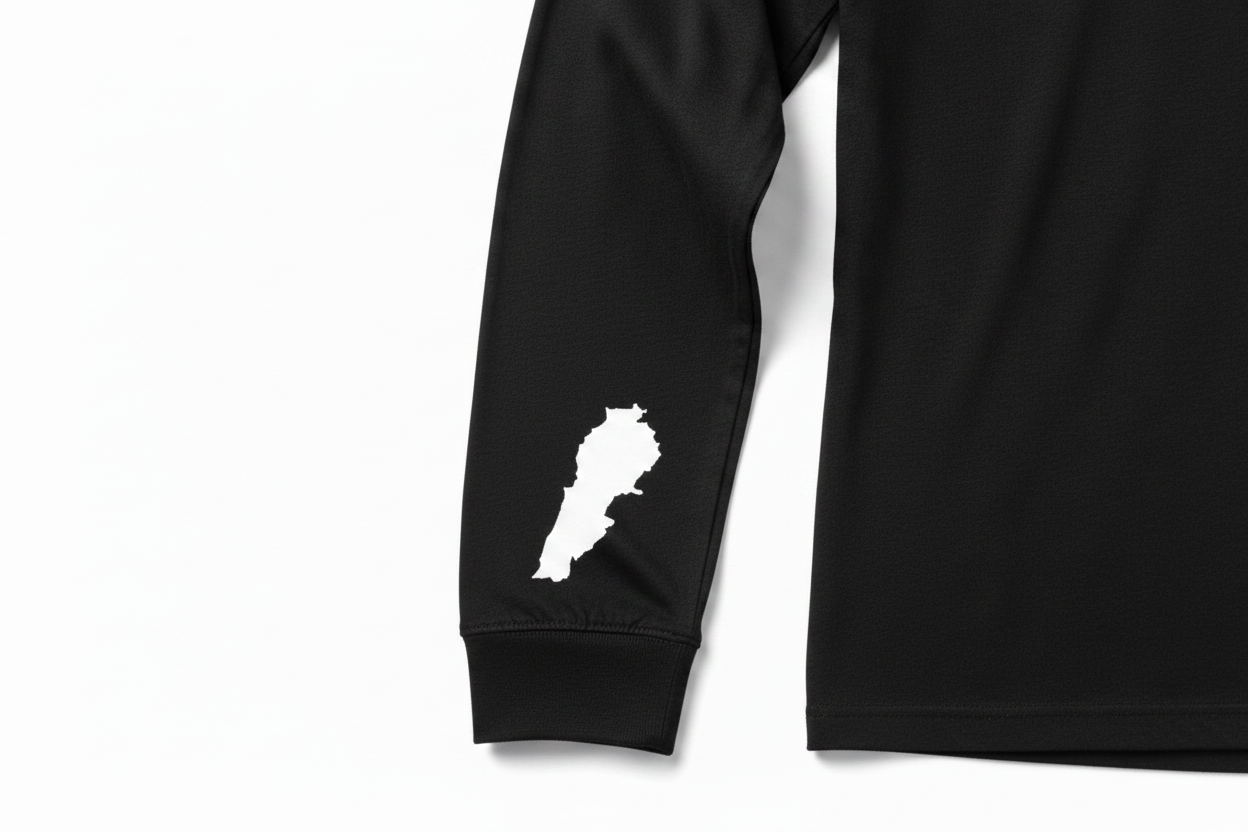 Black Sleeve Cuff - Lebanon Map