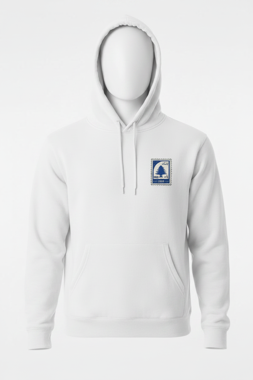 Blue Stamp Hoodie Front