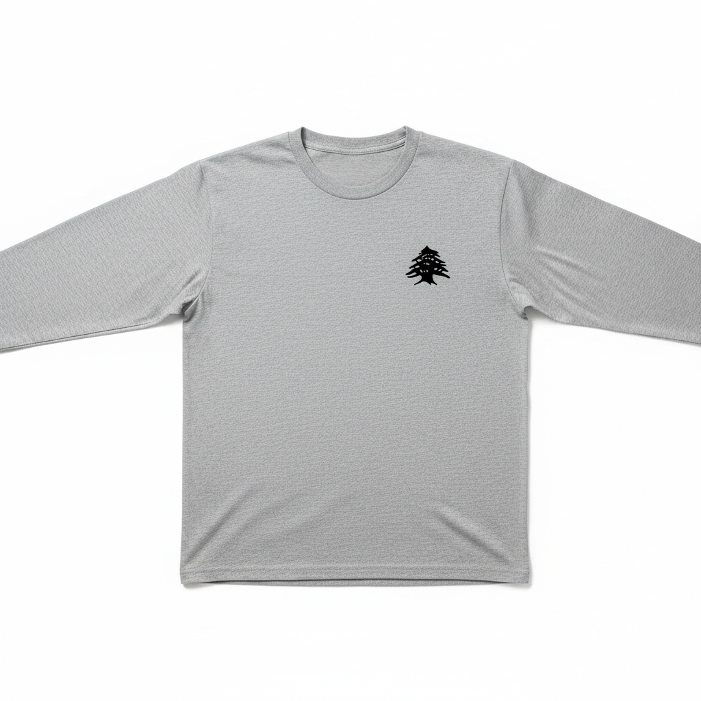 Gray Long Sleeve - Cedar Right Chest