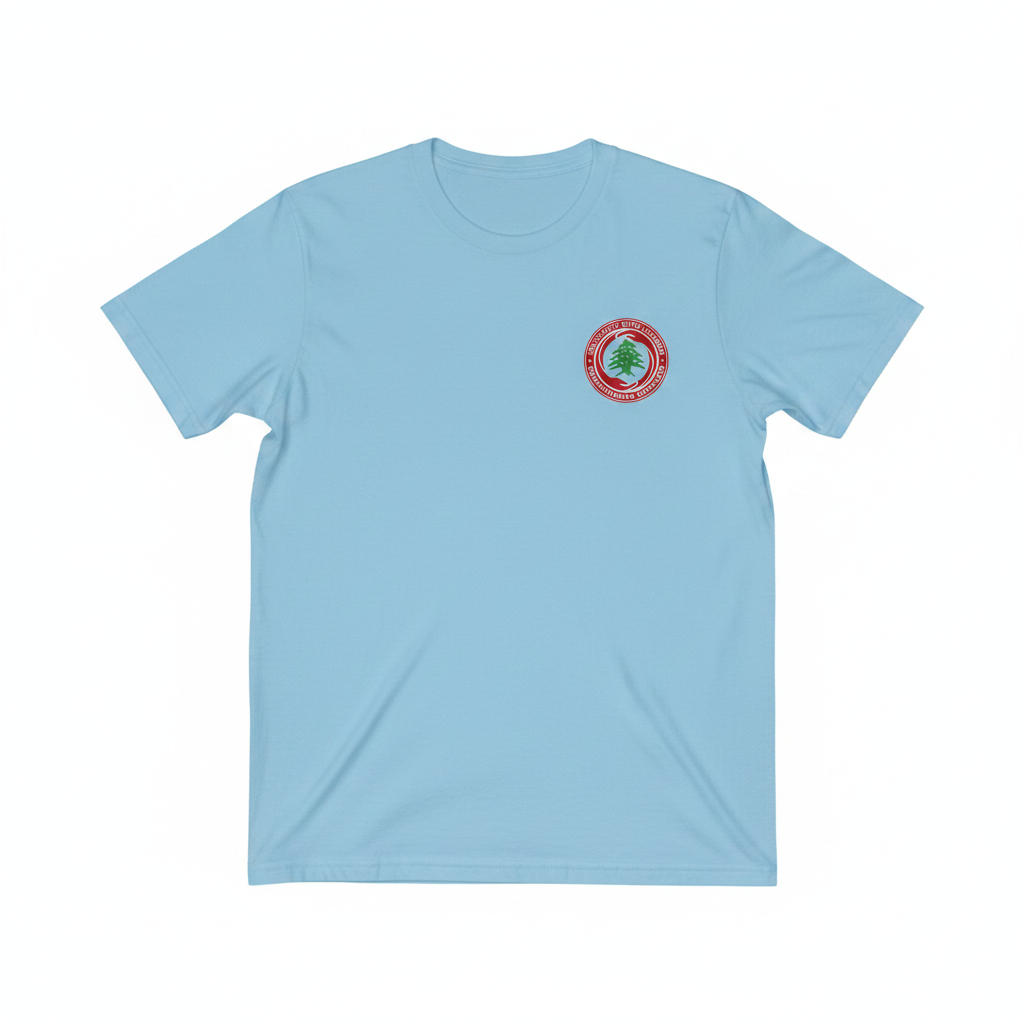 Humanitarian Campaign Tee in Vintage Baby Blue flat lay