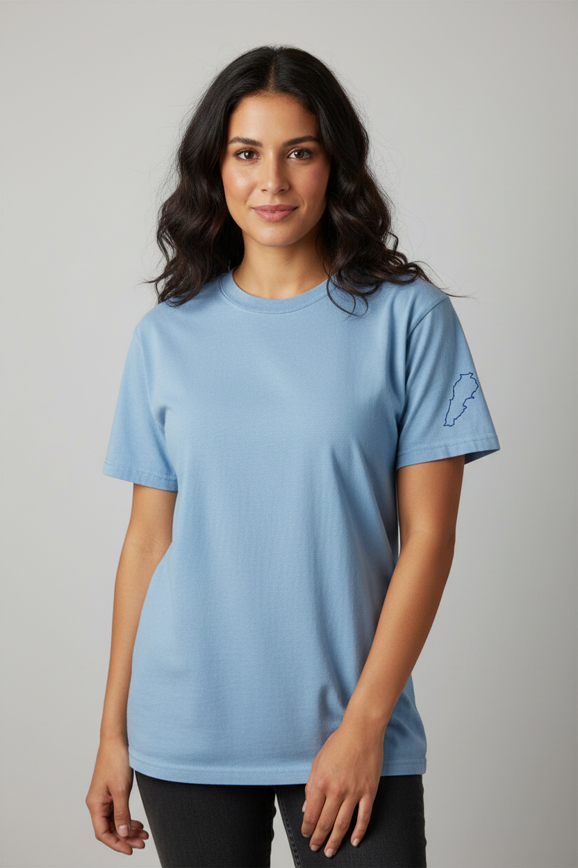 Lebanon Outline Tee – Vintage Light Blue lifestyle
