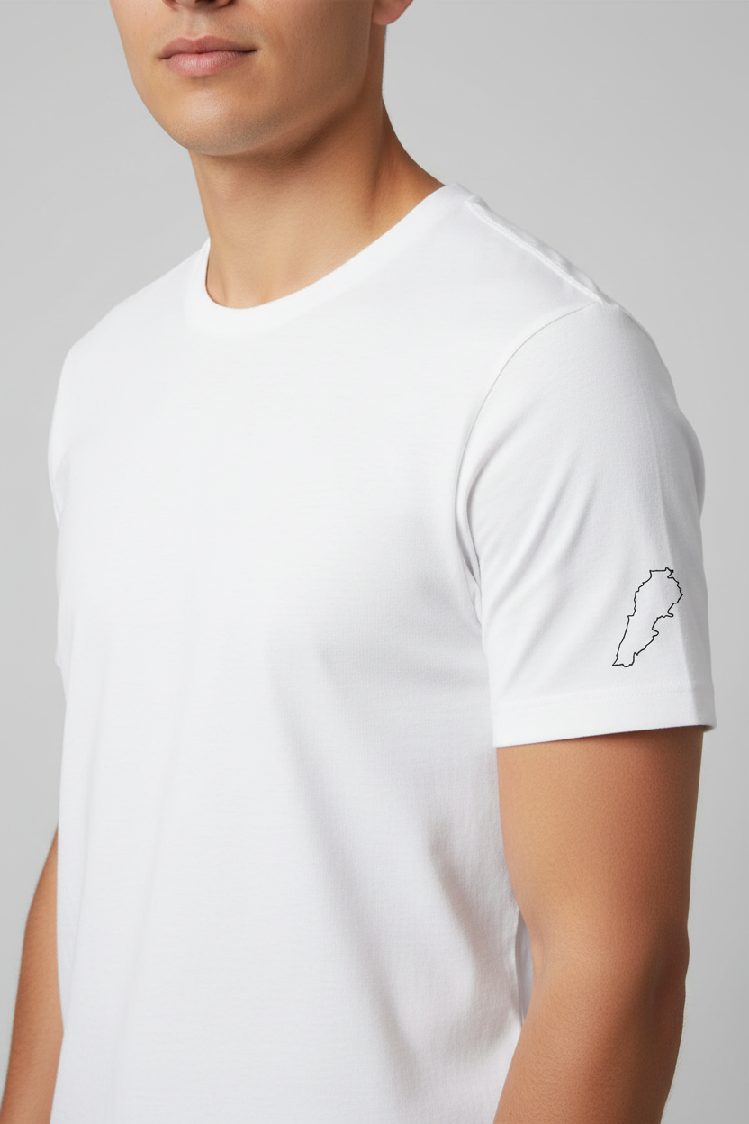 Lebanon Outline Tee – White lifestyle