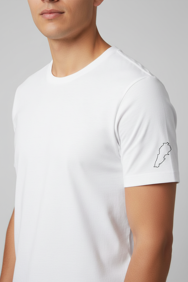 Lebanon Outline Tee – White lifestyle