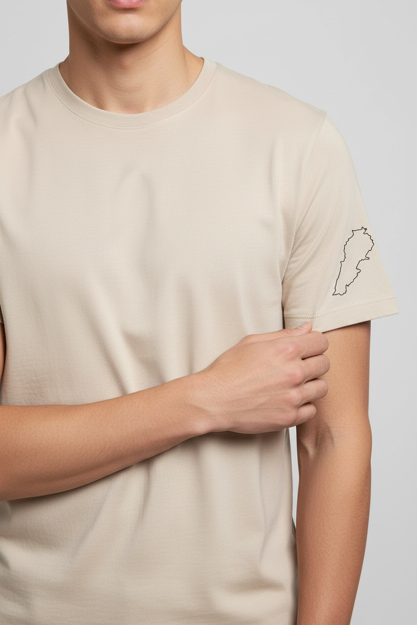 Lebanon Outline Tee – Light Sand lifestyle