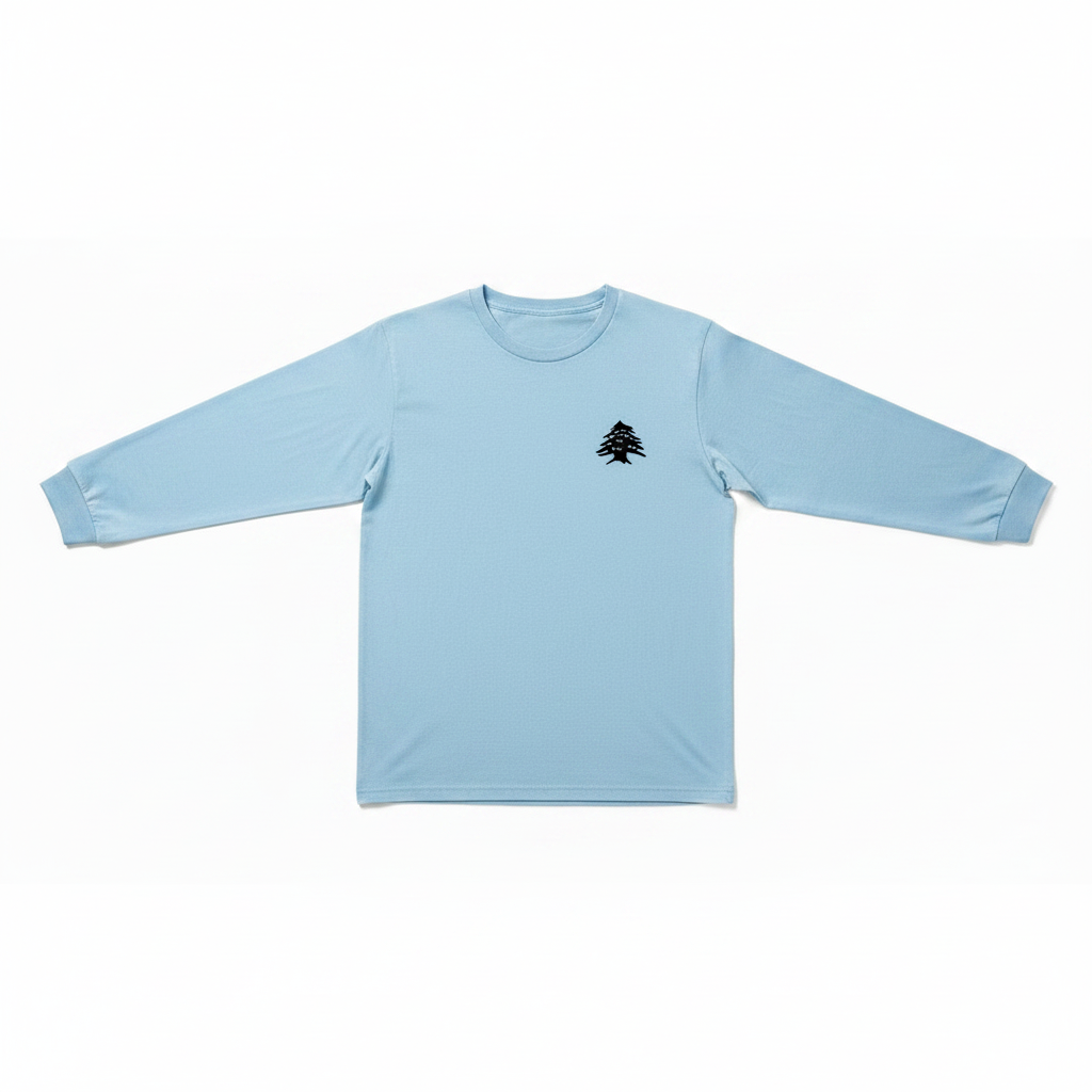 Light Blue Long Sleeve - Cedar Right Chest