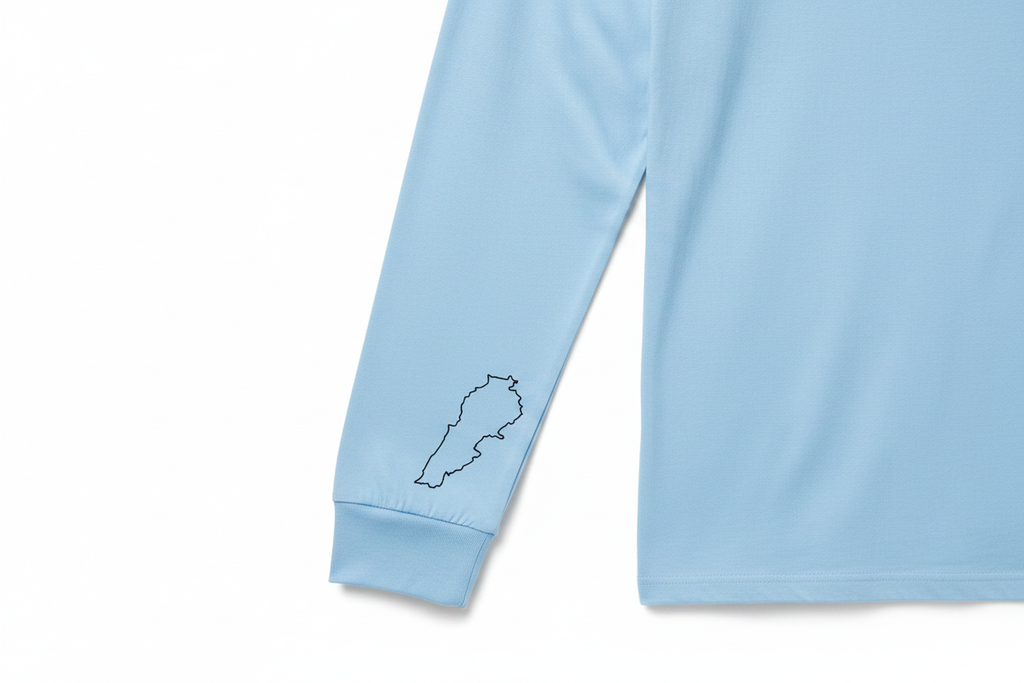 Light Blue Sleeve Cuff - Lebanon Map