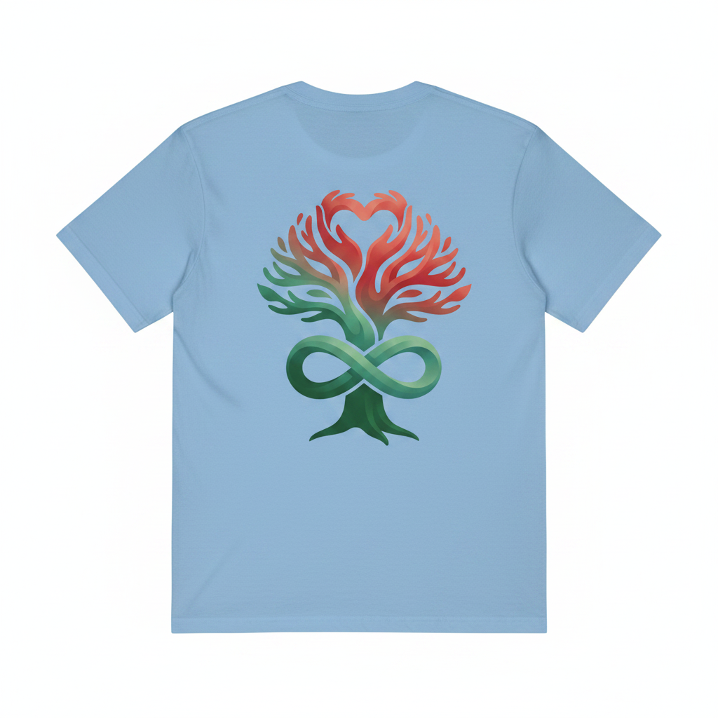 Light Blue Tee Back - Heart Tree
