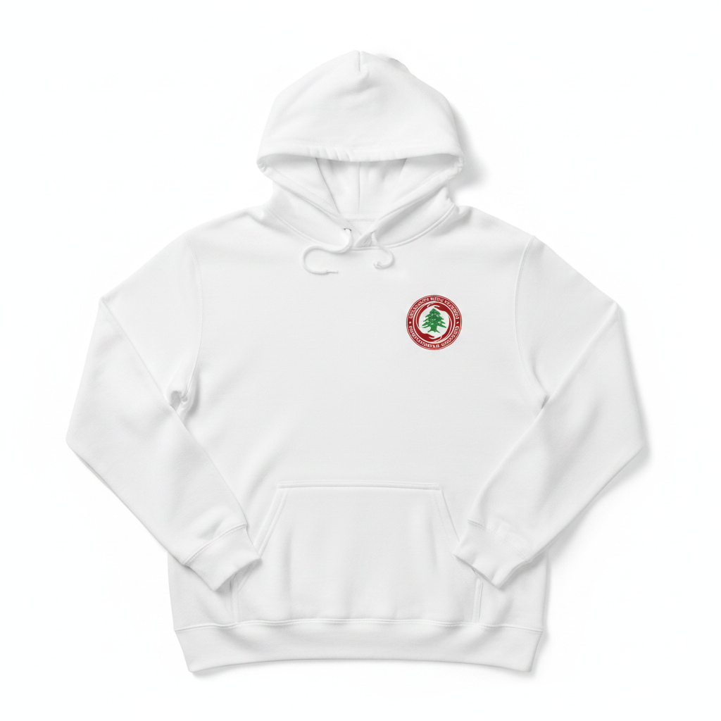 White Hoodie - Front Chest Logo